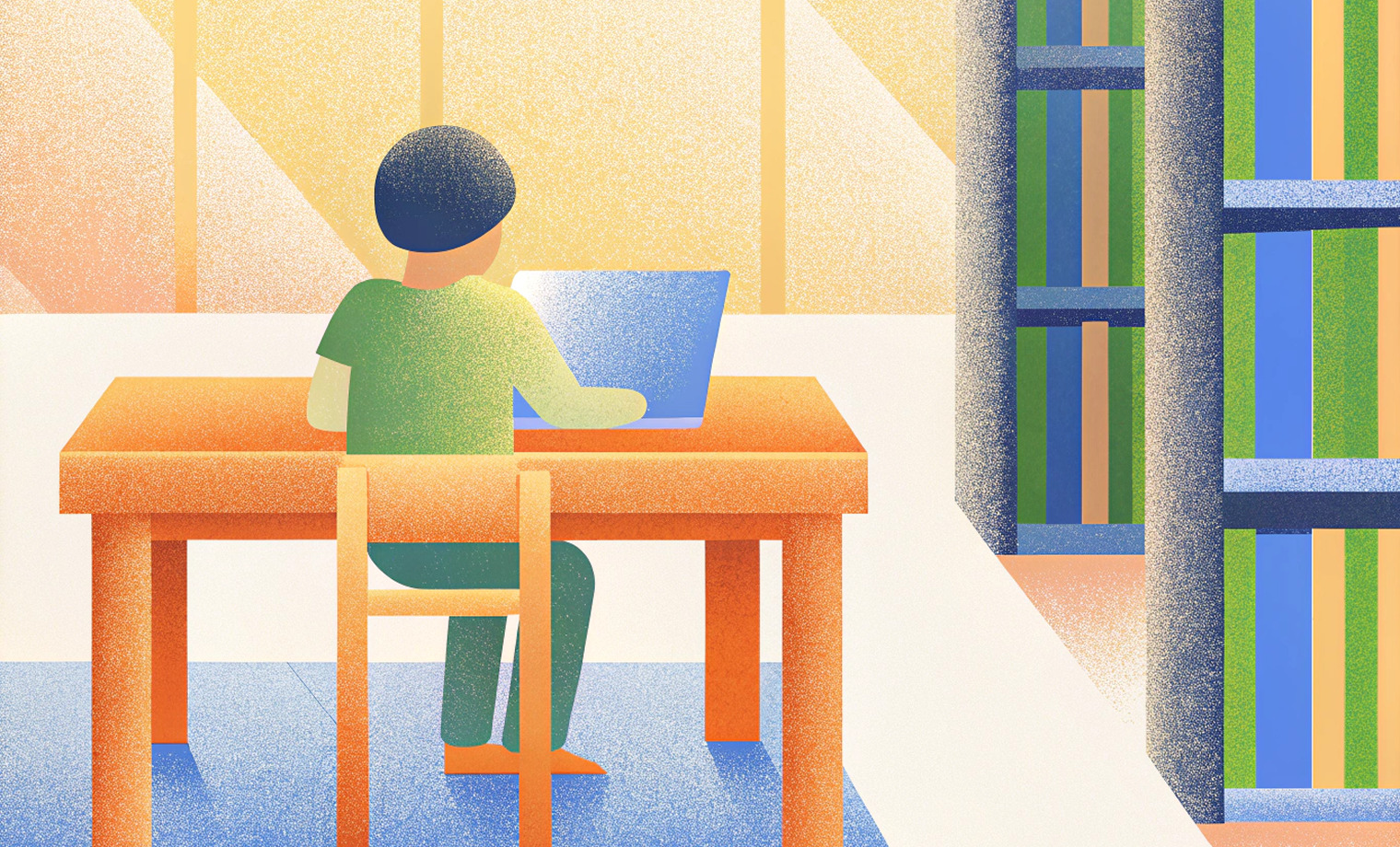 Парень за столом